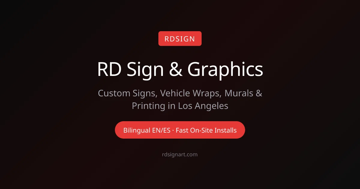 Website preview: RD Sign Art — Custom Signage